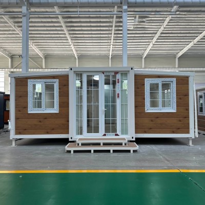 Flat Roof 20ft Expandable Container House 1 Bedroom 1 Bathroom Modular Home
