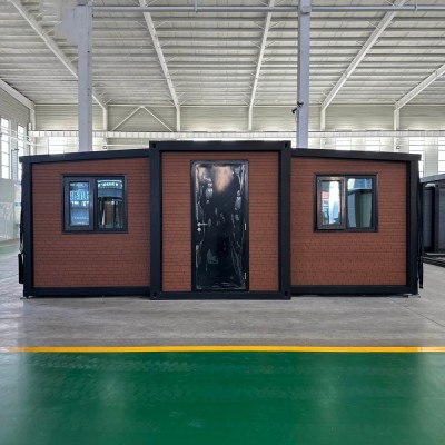 20ft Metal Carved Panel Double Wing Expandable Container House Prefab Home