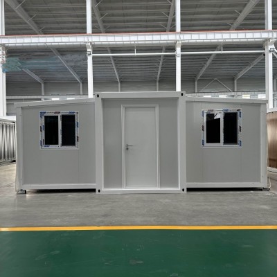 30/40ft Double Wing Expandable Container House Brick Pattern Metal Carved Panel Prefab Home