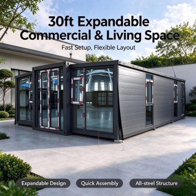 30ft Expandable Prefab Building Fast Setup For Commercial Living Space